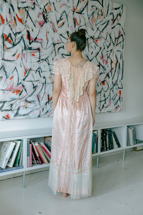 Edwardian silk & lace gown