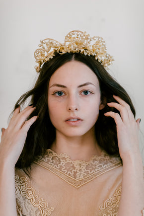 Antique 1920s Pearl tiara crown