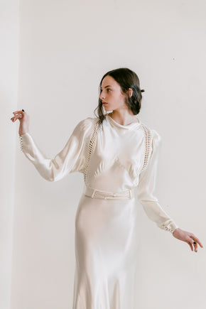 1930s liquid silk satin gown