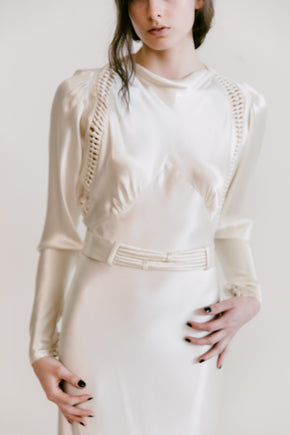1930s liquid silk satin gown