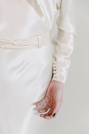 1930s liquid silk satin gown