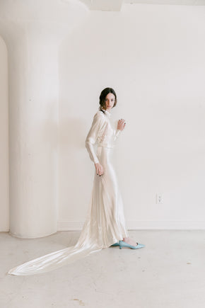 1930s liquid silk satin gown