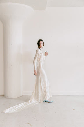 1930s liquid silk satin gown