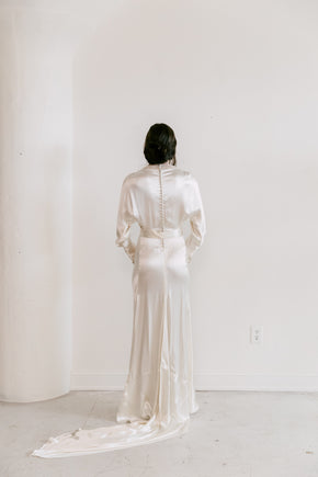 1930s liquid silk satin gown