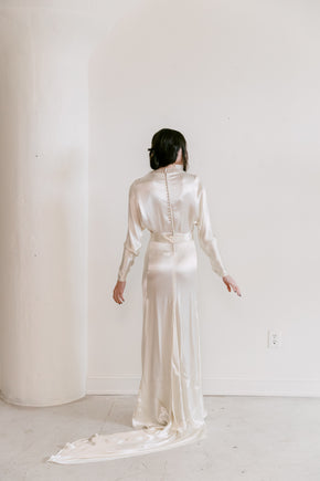 1930s liquid silk satin gown
