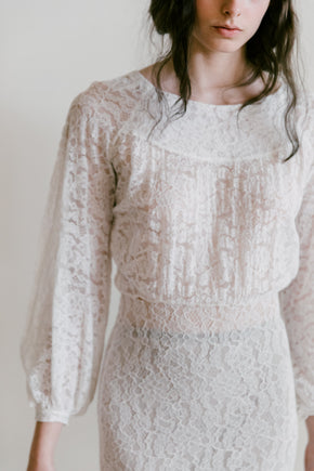 1930s ivory lace gown