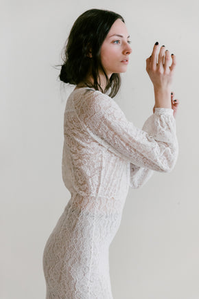 1930s ivory lace gown