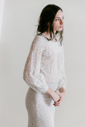 1930s ivory lace gown