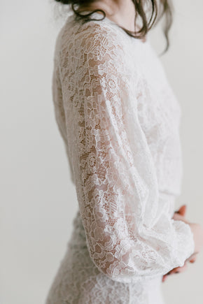 1930s ivory lace gown