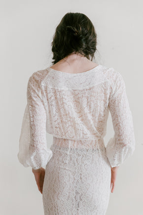1930s ivory lace gown