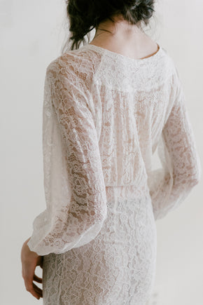 1930s ivory lace gown