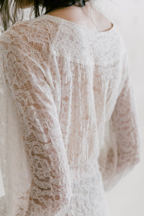 1930s ivory lace gown