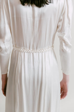 1940s silk satin with flowers