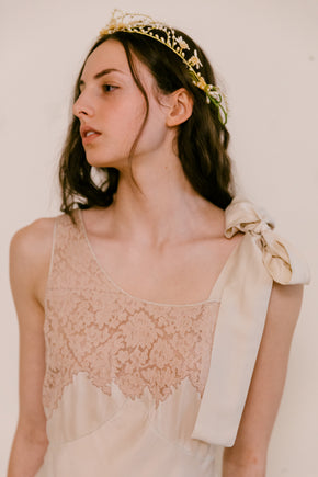 1920s wax seed pearl flower crown