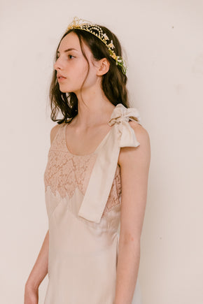 1920s wax seed pearl flower crown
