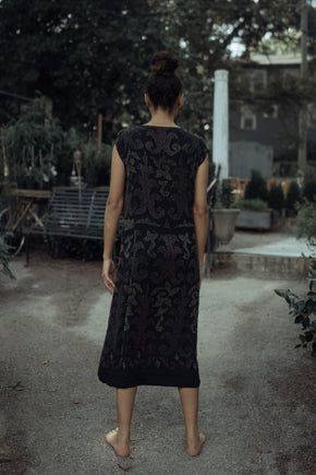 1920s beaded silk flapper dress
