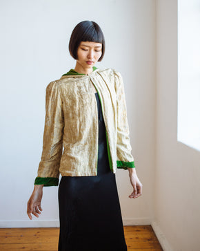 1930s lamè silk velvet jacket