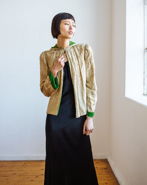 1930s lamè silk velvet jacket