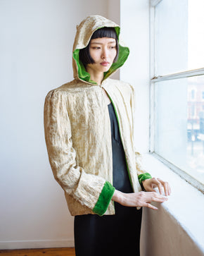 1930s lamè silk velvet jacket