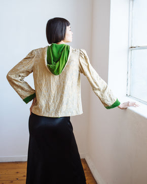 1930s lamè silk velvet jacket