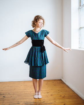 1940s eyelet dress