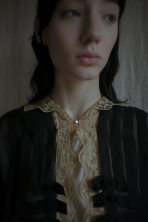 Edwardian silk lace blouse