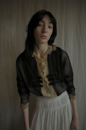 Edwardian silk lace blouse