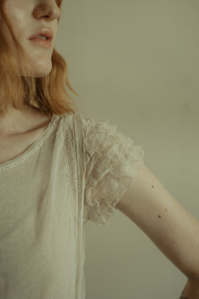 1920s French embroidered tulle dress