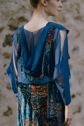1922 cut velvet afternoon dress