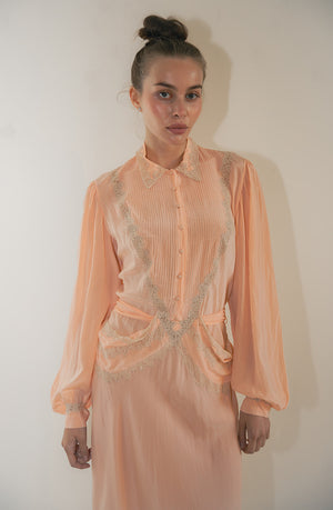 1930s French silk nightgown France