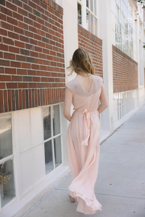 1930s Blush silk lace nightgown, France