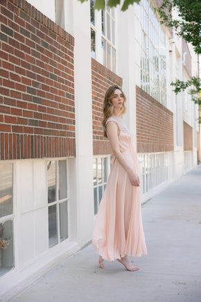 1930s Blush silk lace nightgown, France