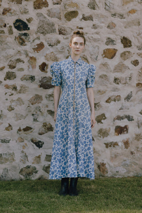 1930s zip from cotton house dress