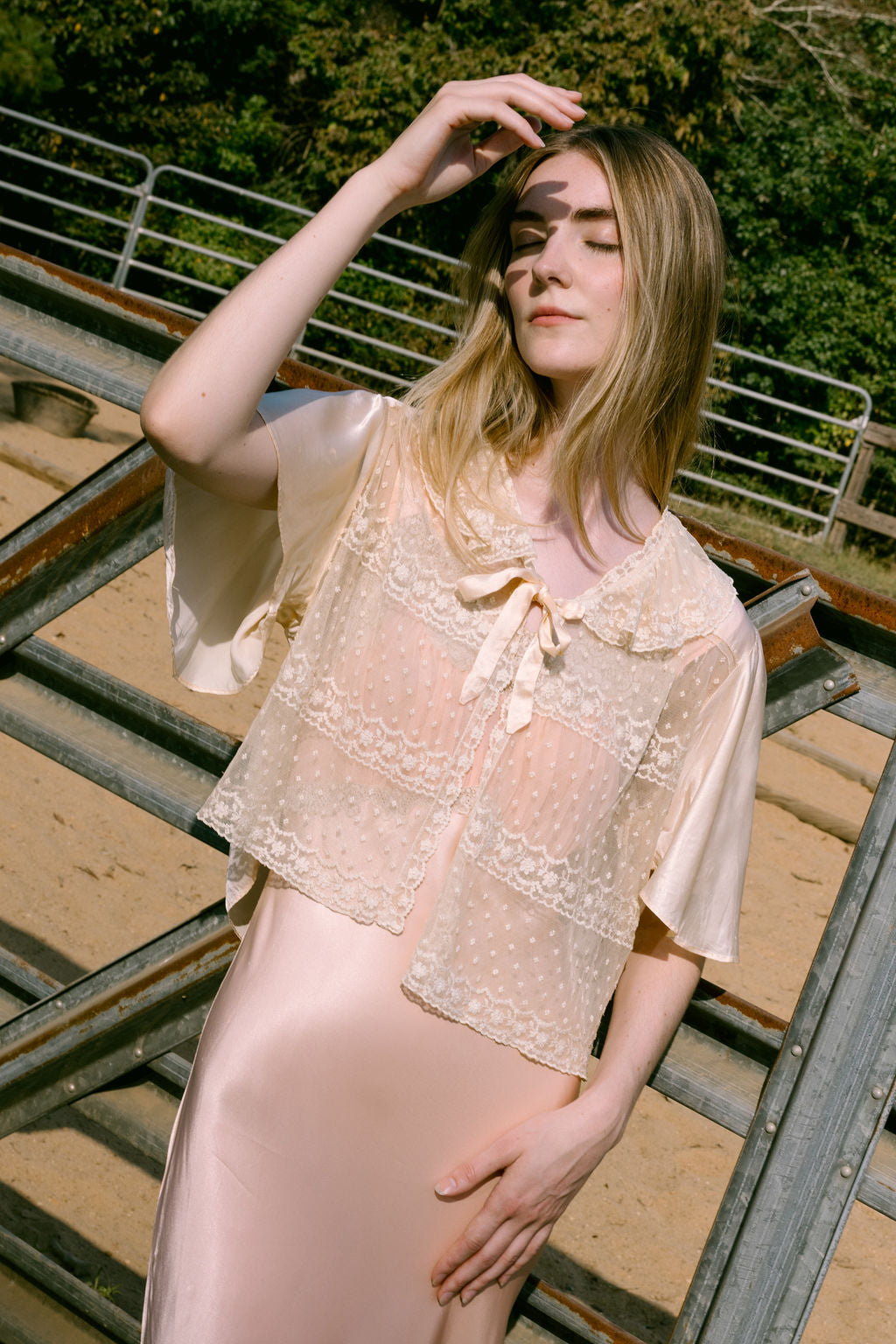 1920s English lace bed jacket