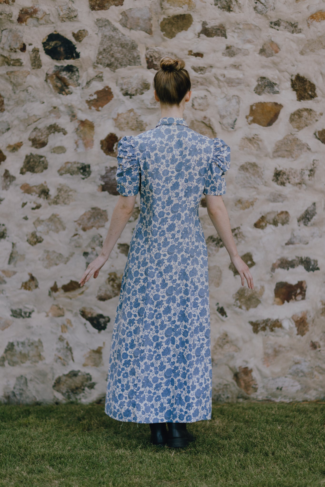 1930s zip from cotton house dress