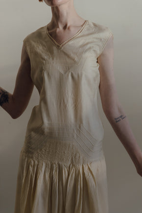 1920s pongee silk tennis dress
