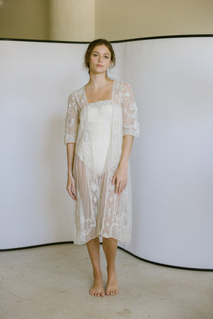 1920s whitework net dress