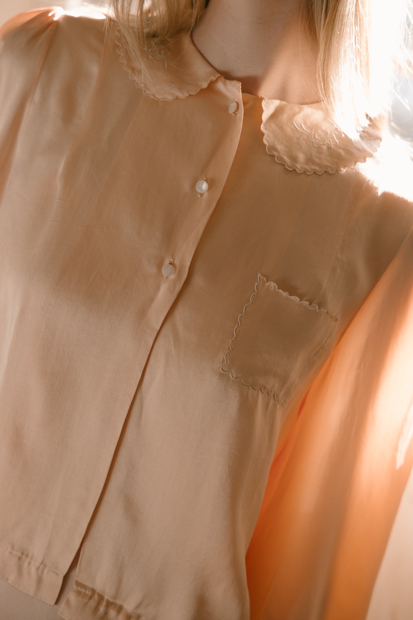 1930s purse silk bed jacket