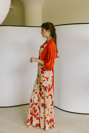 1930s silk crepe dress set