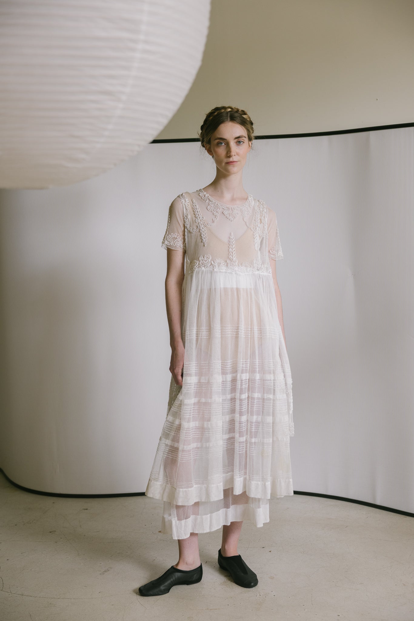1913 soutache tulle appliqué dress