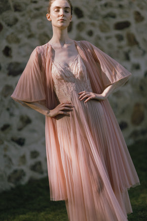 Vanity fair 1940s pink peignoir set