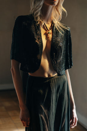 1930s jet beaded evening jacket