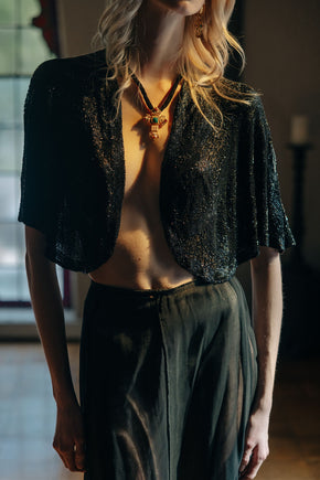 1930s jet beaded evening jacket