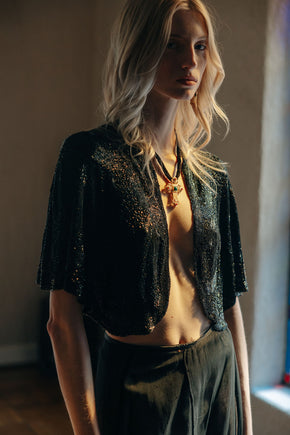 1930s jet beaded evening jacket