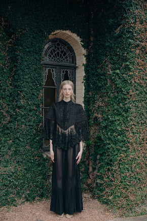 1870s beaded lace mantle cape