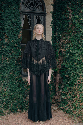 1870s beaded lace mantle cape