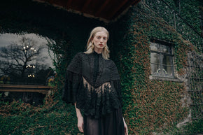 1870s beaded lace mantle cape