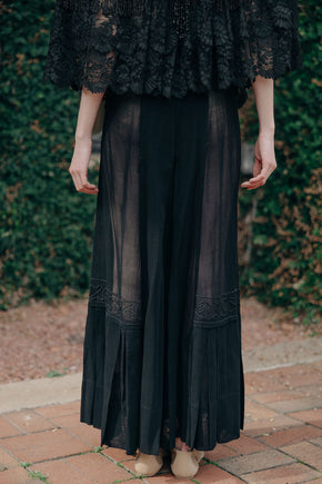 Antique 1910s semi sheer Soutache skirt