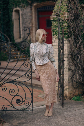 1890s French Victorian dotted bodice