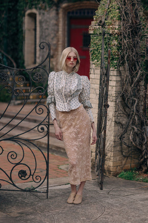 1890s French Victorian dotted bodice
